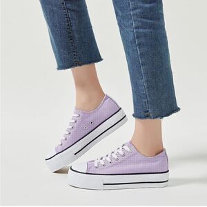 Platform Canvas Low Top Sneakers